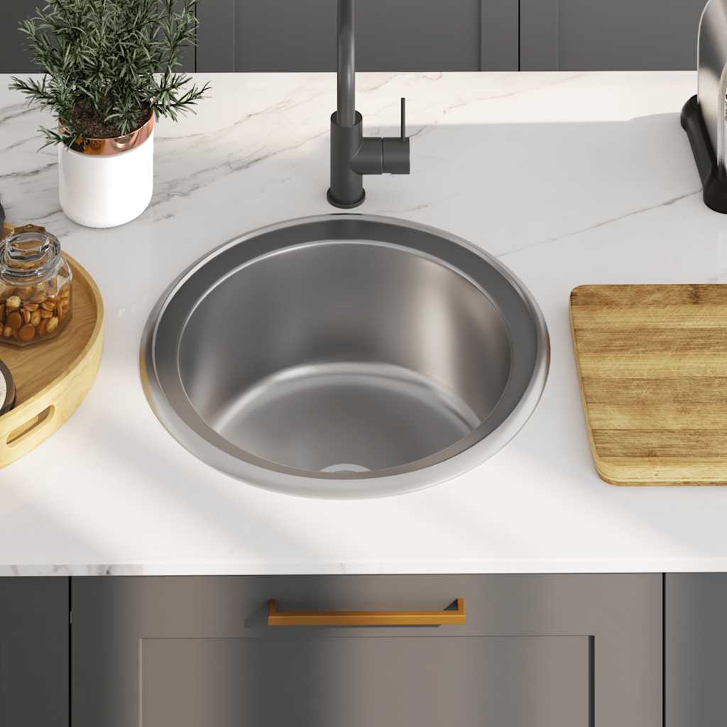 Kitchen Sink with Strainer Stainless Steel