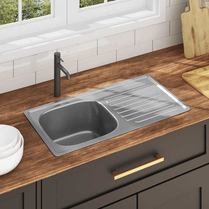 Kitchen Sink with Strainer Stainless Steel