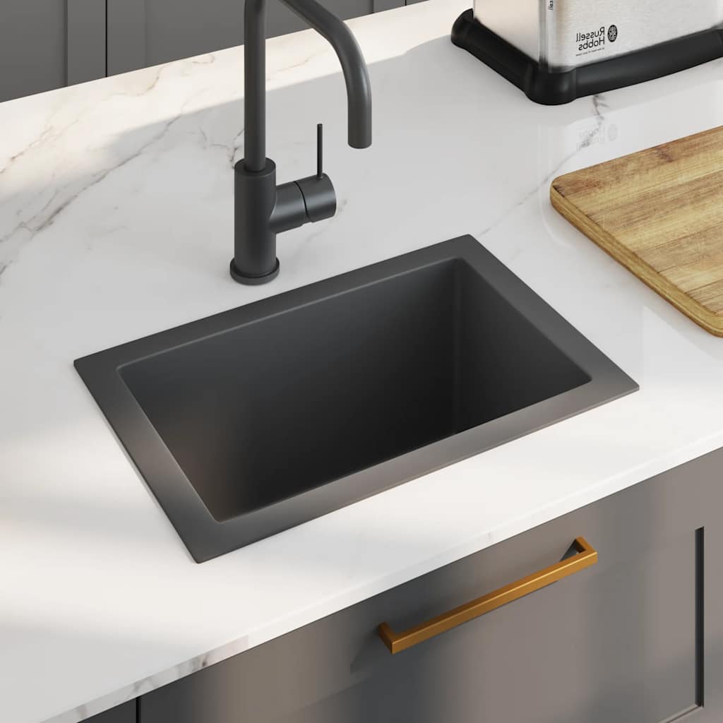 Handmade Kitchen Sink Black Stainless Steel