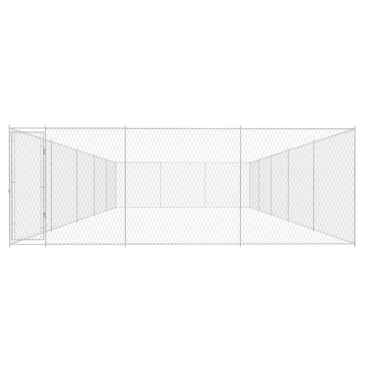 Dog Kennel | Silver | Galvanised Steel | Extra Large | Durable