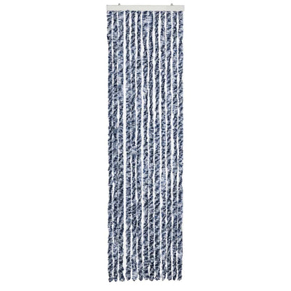 Insect Curtain Blue, White and Silver 56x185 cm Chenille