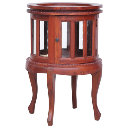Vitrine Cabinet Brown 19.7"x19.7"x29.9" Solid Mahogany Wood