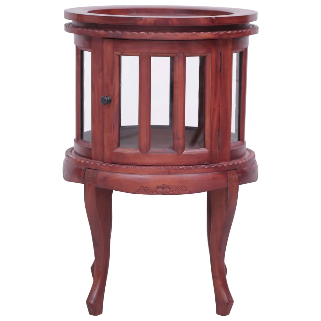 Vitrine Cabinet Brown 19.7"x19.7"x29.9" Solid Mahogany Wood