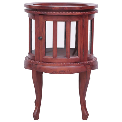 Vitrine Cabinet Brown 19.7"x19.7"x29.9" Solid Mahogany Wood