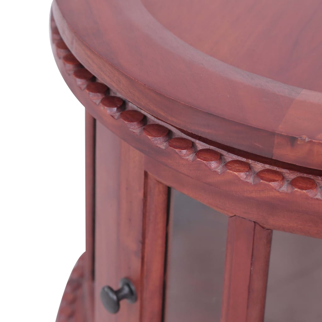 Vitrine Cabinet Brown 19.7"x19.7"x29.9" Solid Mahogany Wood