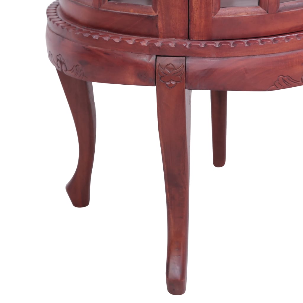 Vitrine Cabinet Brown 19.7"x19.7"x29.9" Solid Mahogany Wood