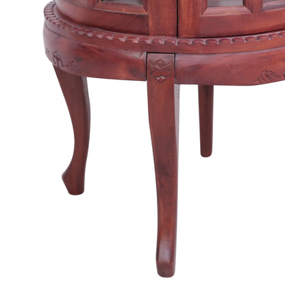 Vitrine Cabinet Brown 19.7"x19.7"x29.9" Solid Mahogany Wood