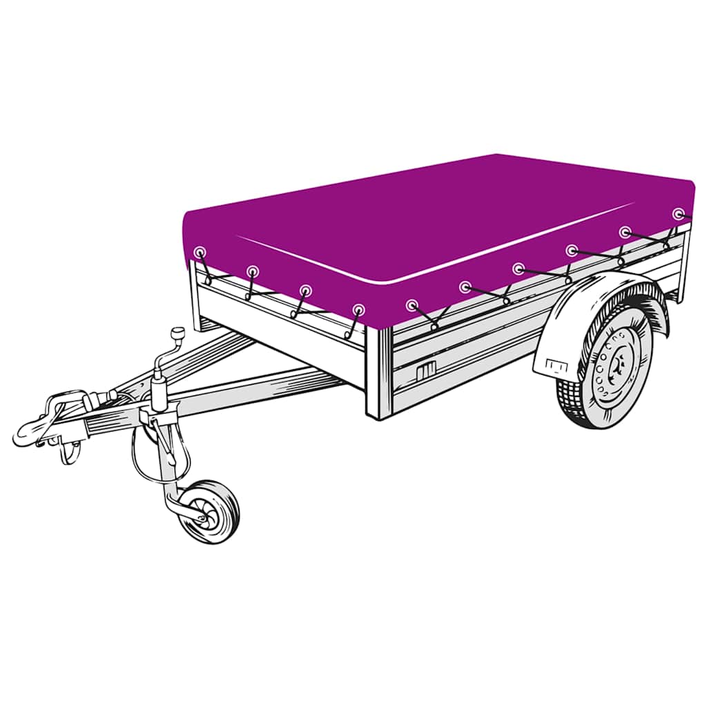144990 vidaXL Trailer Net HDPE 1,5x2,7 m Black