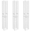Gabion Baskets 3 pcs Galvanised Steel 25x25x197 cm