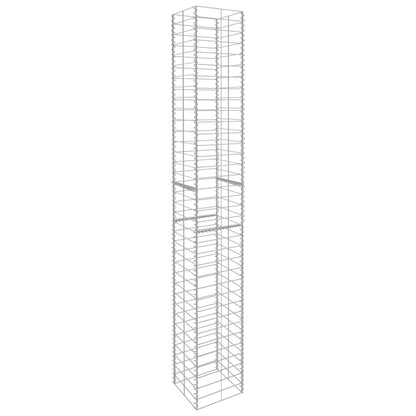 Gabion Baskets 3 pcs Galvanized Steel 9.8"x9.8"x77.6"