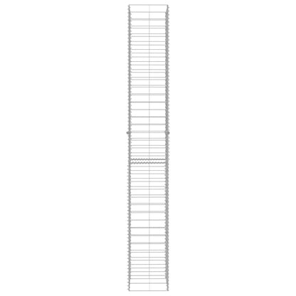 Gabion Baskets 3 pcs Galvanized Steel 9.8"x9.8"x77.6"