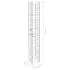 Gabion Baskets 3 pcs Galvanised Steel 25x25x197 cm