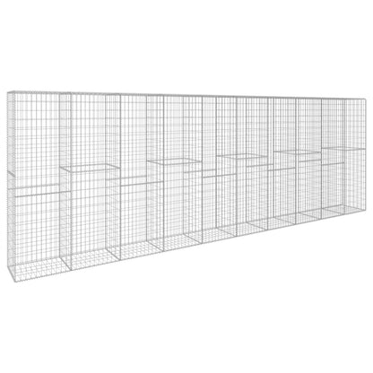 Gabion Wall with Cover Galvanized Steel 236.2"x19.7"x78.7"