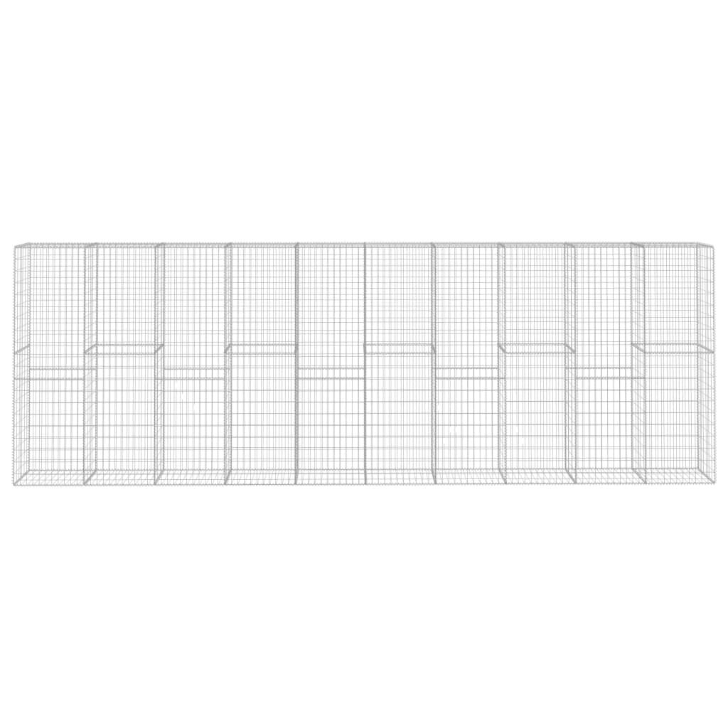 Gabion Wall with Cover Galvanized Steel 236.2"x19.7"x78.7"