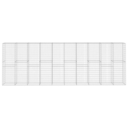 Gabion Wall with Cover Galvanized Steel 236.2"x19.7"x78.7"