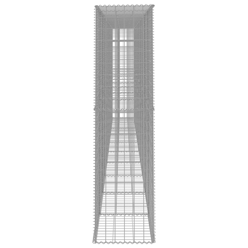 Gabion Wall with Cover Galvanized Steel 236.2"x19.7"x78.7"
