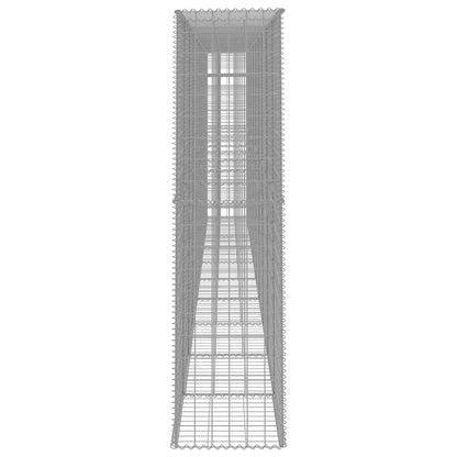 Gabion Wall with Cover Galvanized Steel 236.2"x19.7"x78.7"