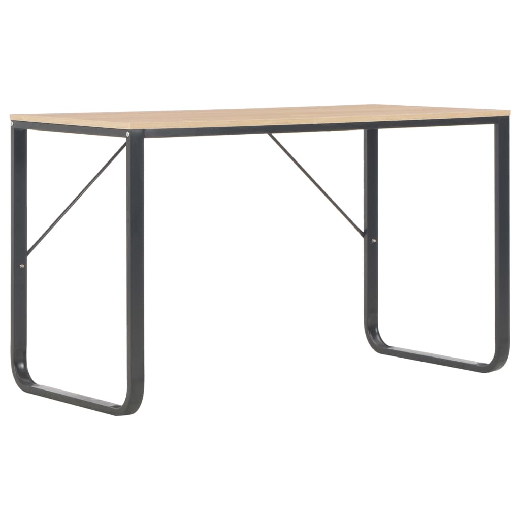 Computer Desk Black and Oak 47.2"x23.6"x28.7