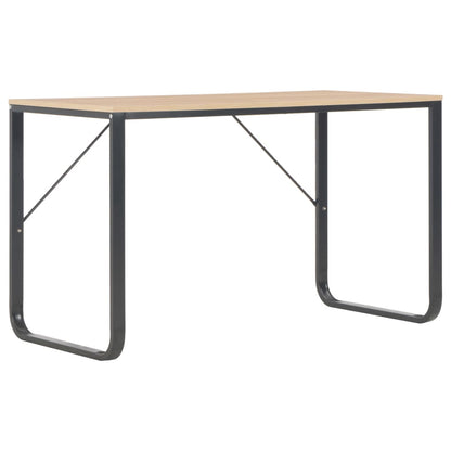Computer Desk Black and Oak 47.2"x23.6"x28.7
