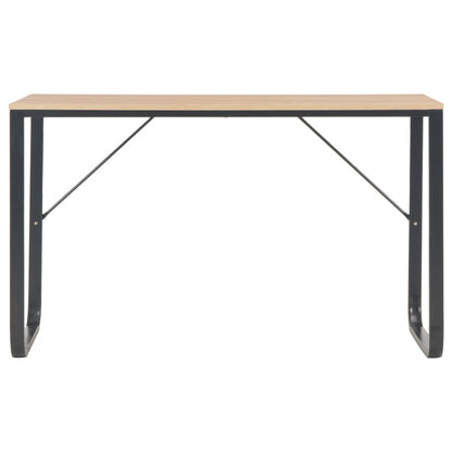 Computer Desk Black and Oak 47.2"x23.6"x28.7