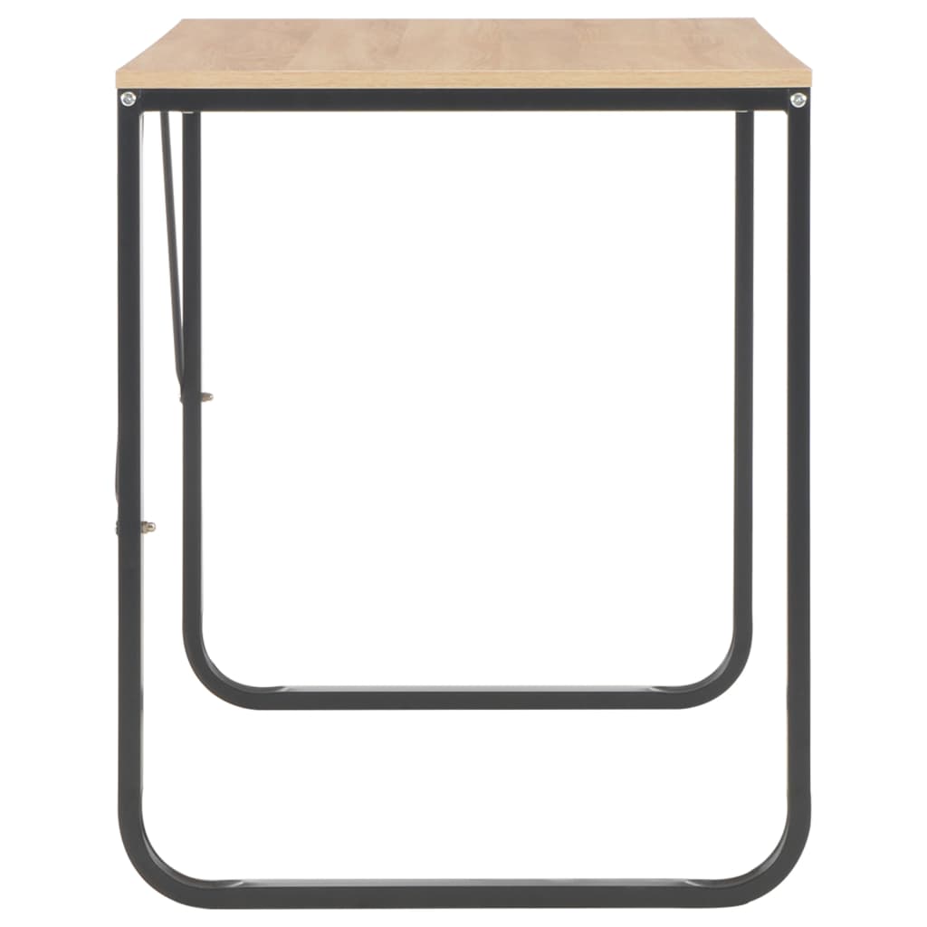 Computer Desk Black and Oak 47.2"x23.6"x28.7