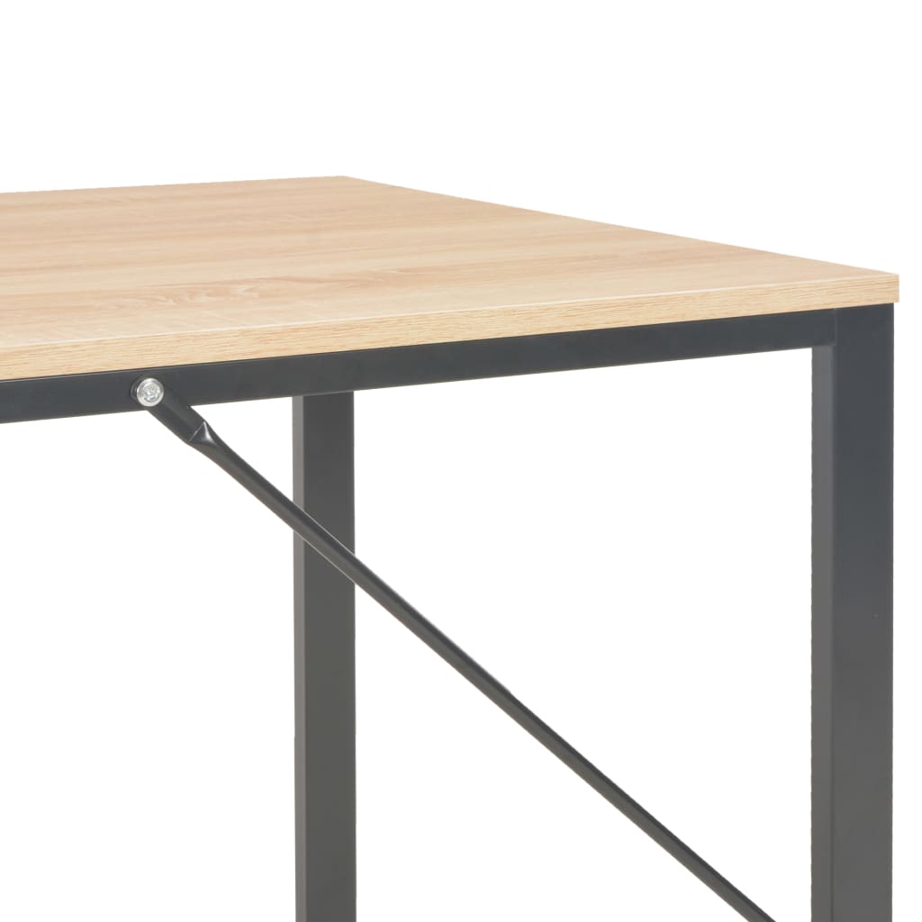 Computer Desk Black and Oak 47.2"x23.6"x28.7