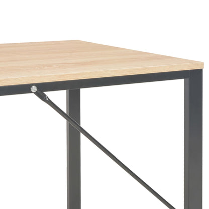 Computer Desk Black and Oak 47.2"x23.6"x28.7