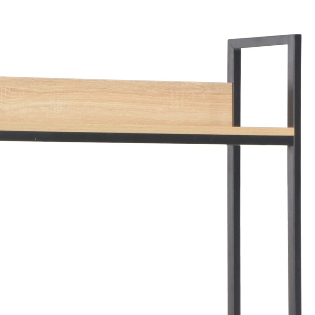 Computer Desk Black and Oak 47.2"x23.6"x54.3