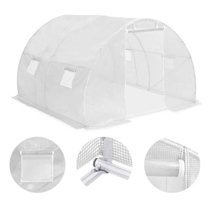 Greenhouse | White | Polyethylene mesh fabric and galvanised steel | 9m²