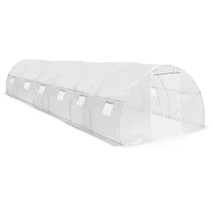 Greenhouse | White | Polyethylene mesh fabric and galvanised steel