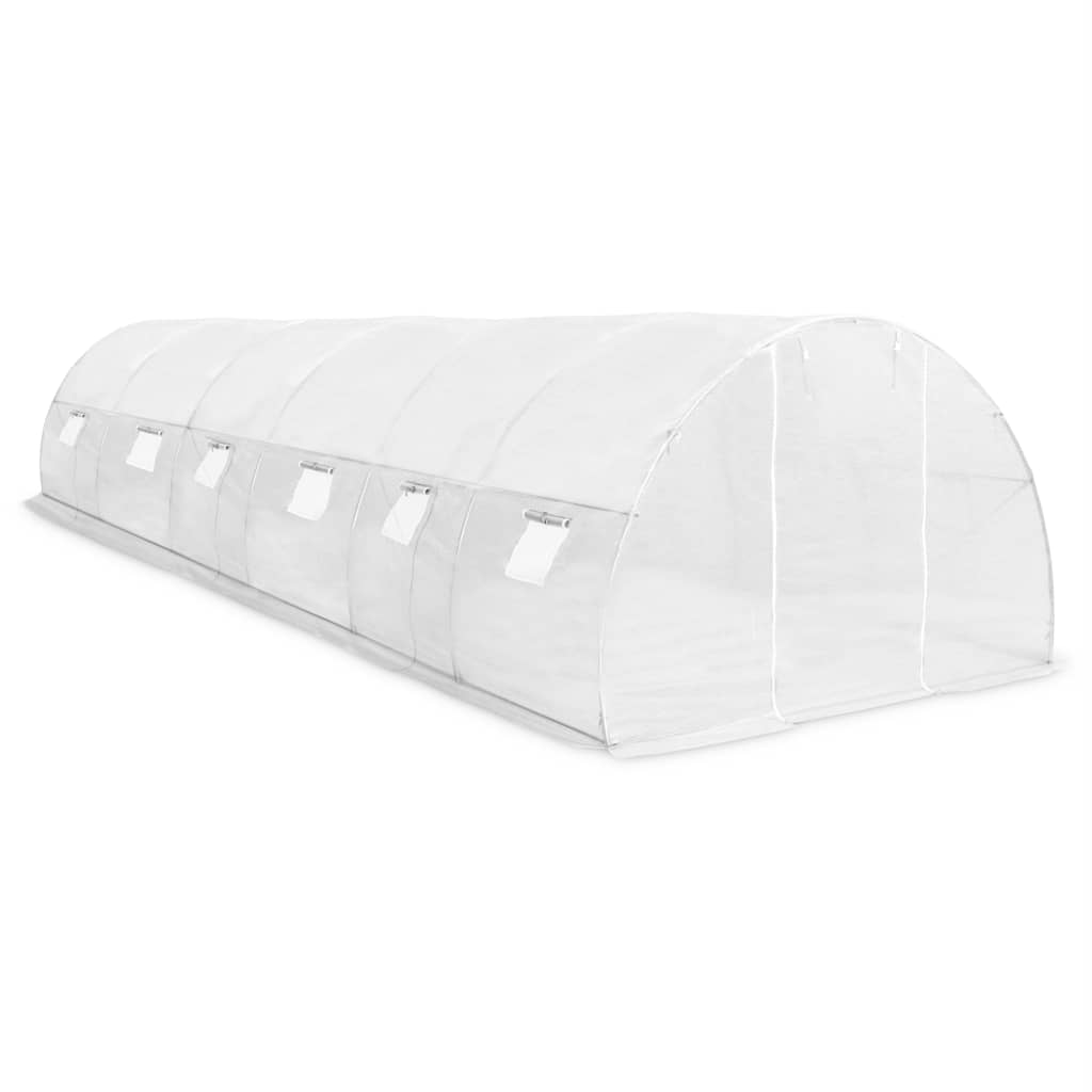 Greenhouse | White | Polyethylene mesh fabric and galvanised steel