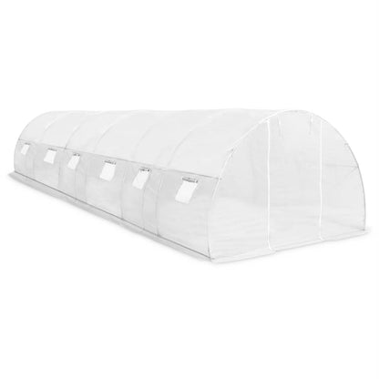 Greenhouse | White | Polyethylene mesh fabric and galvanised steel