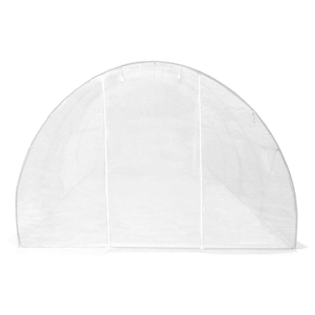 Greenhouse | White | Polyethylene mesh fabric and galvanised steel