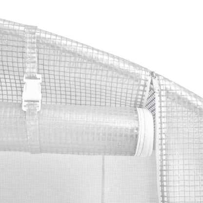Greenhouse | White | Polyethylene mesh fabric and galvanised steel