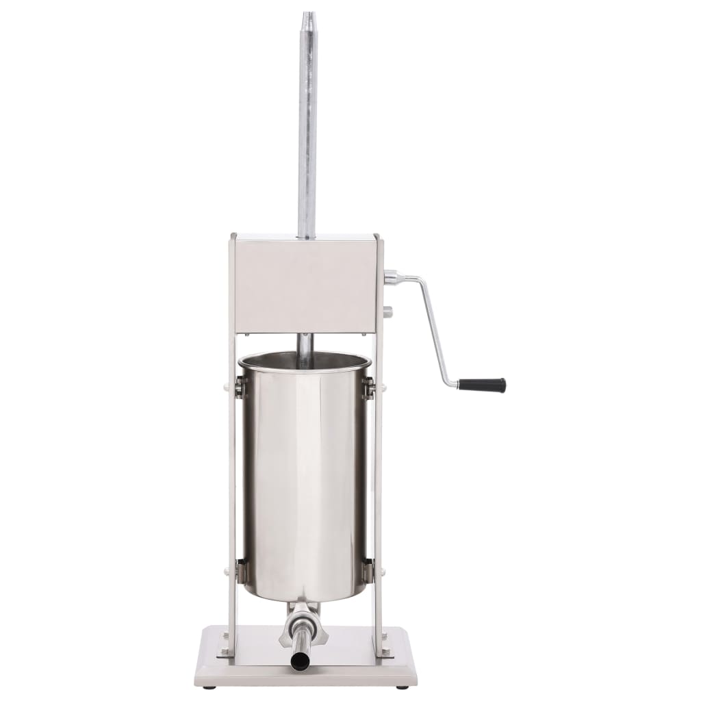 Manual Sausage Stuffer Silver 15 L Stainless Steel