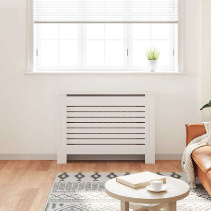 Radiator Cover White 112x19x81.5 cm MDF