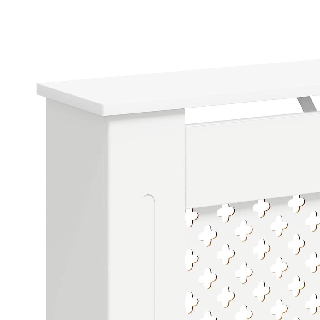 Radiator Cover White 112x19x81.5 cm MDF
