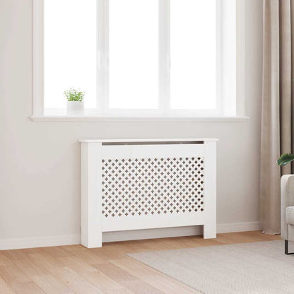 Radiator Cover White 112x19x81.5 cm MDF