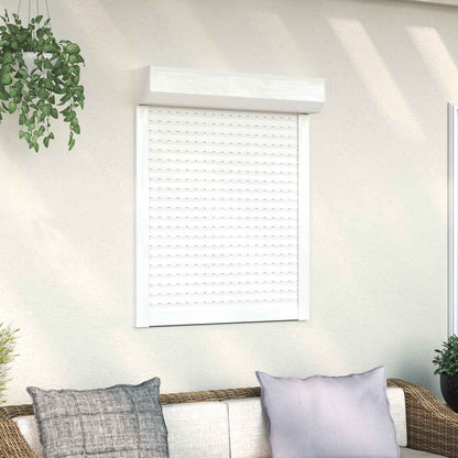 Roller Shutter White 80 x 100 cm Aluminium and Polyurethane