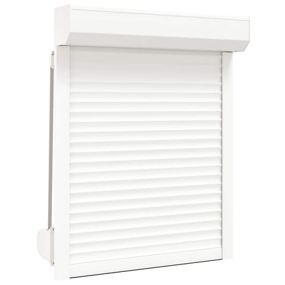 Roller Shutter White 80 x 100 cm Aluminium and Polyurethane