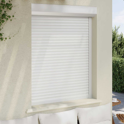Roller Shutter White 100 x 130 cm Aluminium and Polyurethane