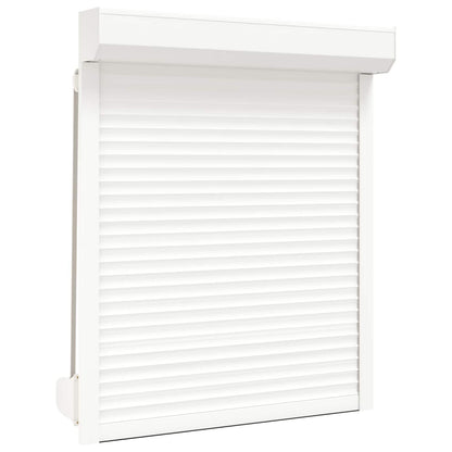 Roller Shutter White 100 x 130 cm Aluminium and Polyurethane