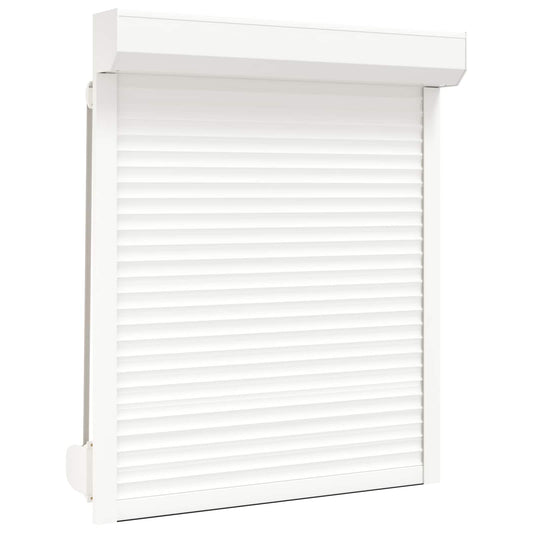 Roller Shutter White 100 x 130 cm Aluminium and Polyurethane