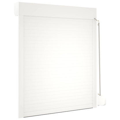 Roller Shutter White 100 x 130 cm Aluminium and Polyurethane
