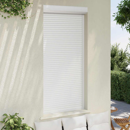 Roller Shutter White 100 x 210 cm Aluminium and Polyurethane