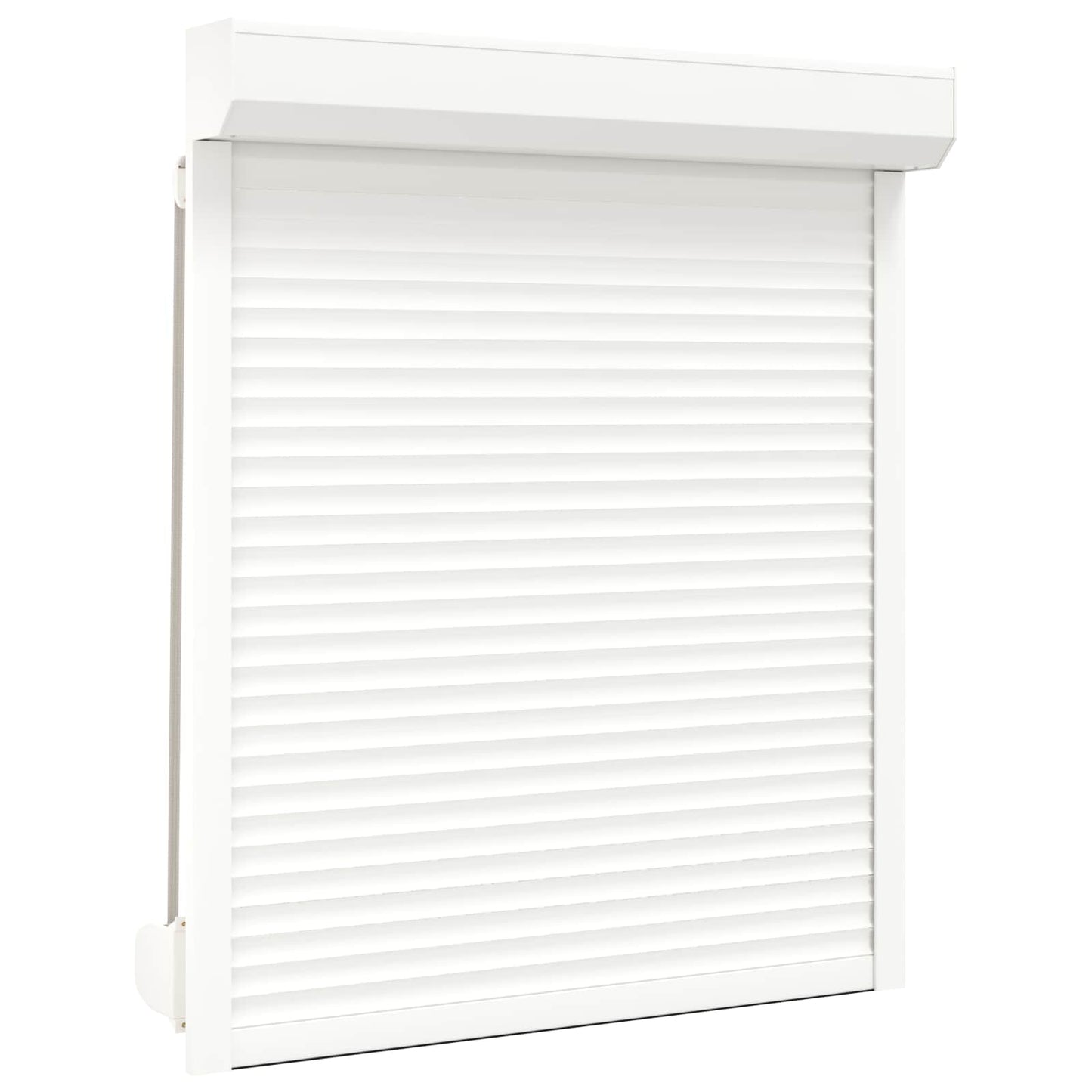 Roller Shutter White 110 x 130 cm Aluminium and Polyurethane