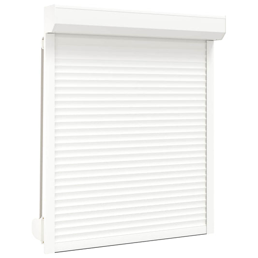 Roller Shutter White 110 x 130 cm Aluminium and Polyurethane