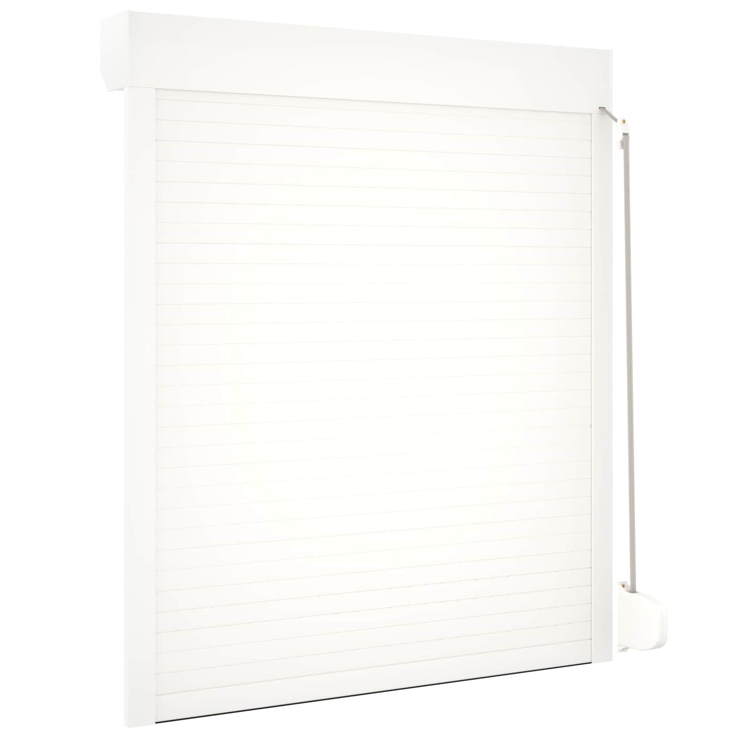 Roller Shutter White 110 x 130 cm Aluminium and Polyurethane