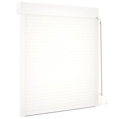 Roller Shutter White 110 x 130 cm Aluminium and Polyurethane