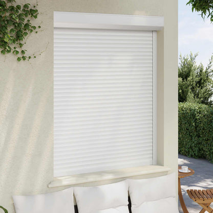 Roller Shutter White 120 x 150 cm Aluminium and Polyurethane